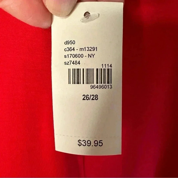 Lane Bryant red lightweight jersey net sweatshirt casual everyday top plus size - Picture 4 of 9